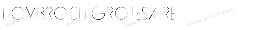 Hombroich Grotesk Re字体转换